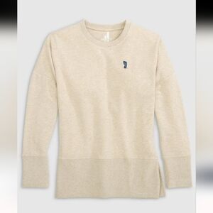 Johnnie-O Light Tan Crewneck Slouchy Sweatshirt Womens Large Tarheels